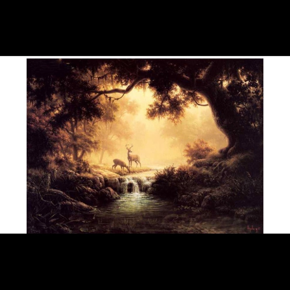 Vintage framed Delhart Windburg print